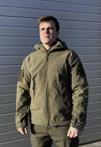 чоловічий костюм софт шел на флісі колір хакі