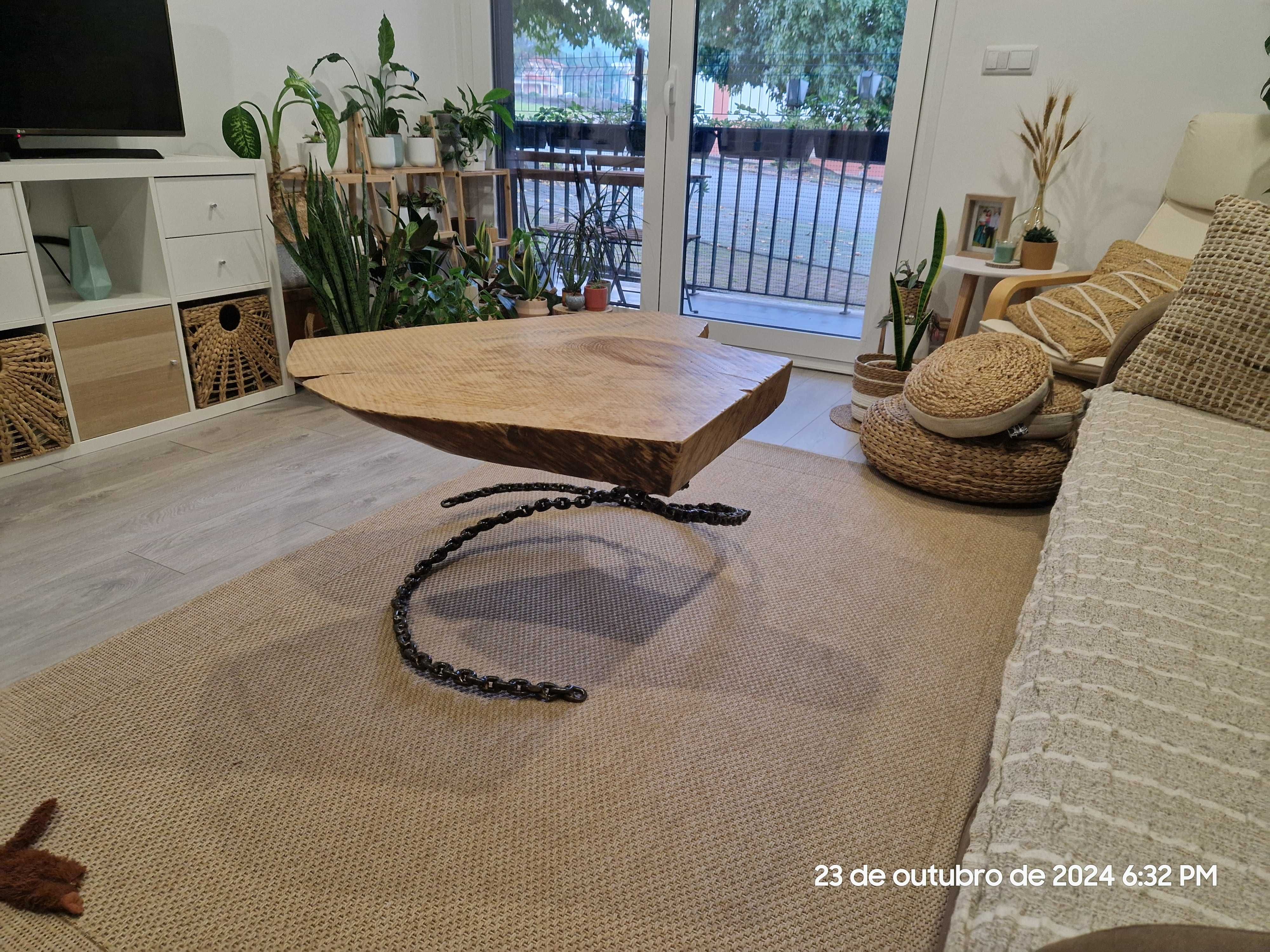 Mesa de centro sala artesanal