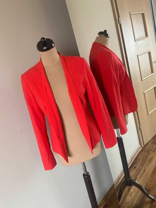 40 42 czerwony zakiet marynarka blazer narzutka xl