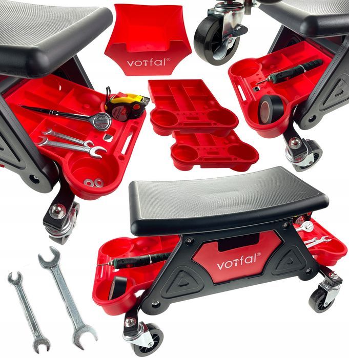 Taboret Warsztatowy Stołek Roboczy Krzesło Siedzisko Kółka 360°