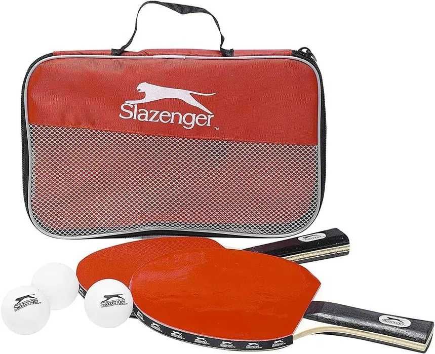 Dwa Zestawy Tenisa PINGPONG Slazenger 4xRakietka 6xPiłeczka 2xPokrowce