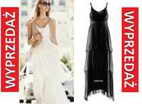 H&M nowa długa sukienka maxi falbanki roz 36 S