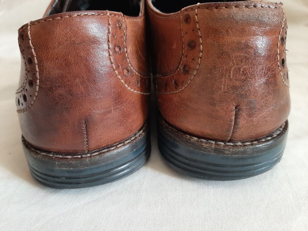 buty męskie, pantofle brązowe Clarks