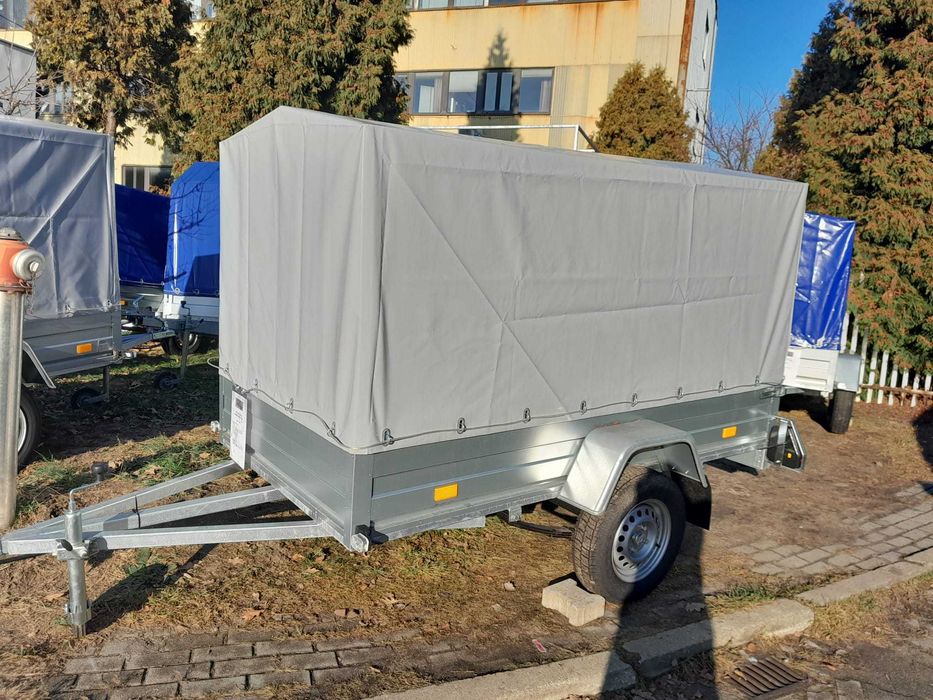 Przyczepa rydwan 250x130x130 EURO A-750/D2 NOWA, szara plandeka, NOWA