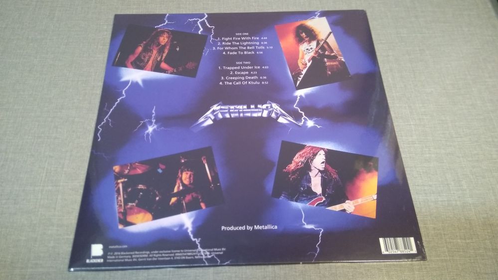 Metallica : Ride the Lighting LP /Виниловая пластинка