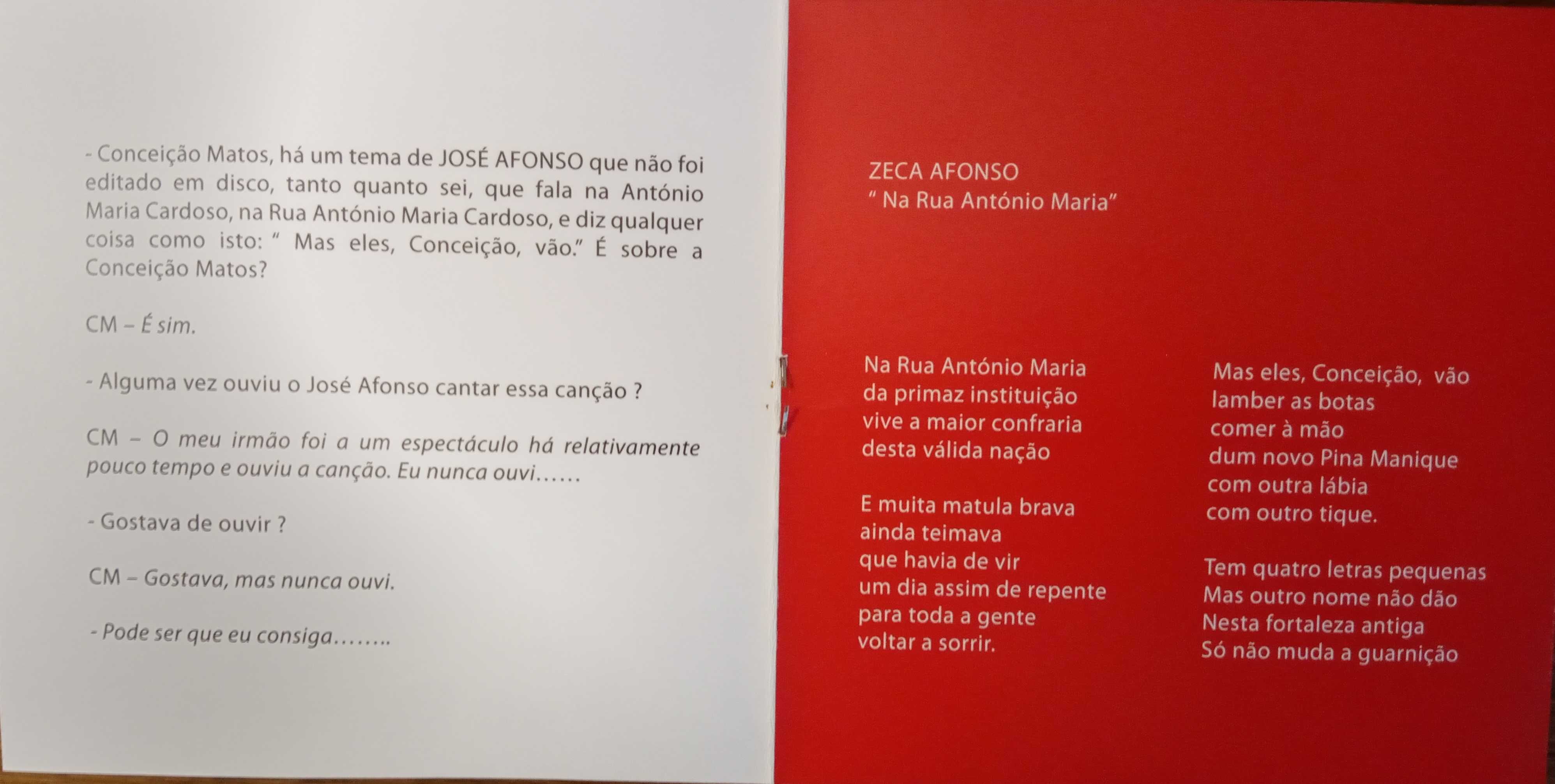 José Afonso	- - - - -		Na Rua António Maria	- - - - -	CD