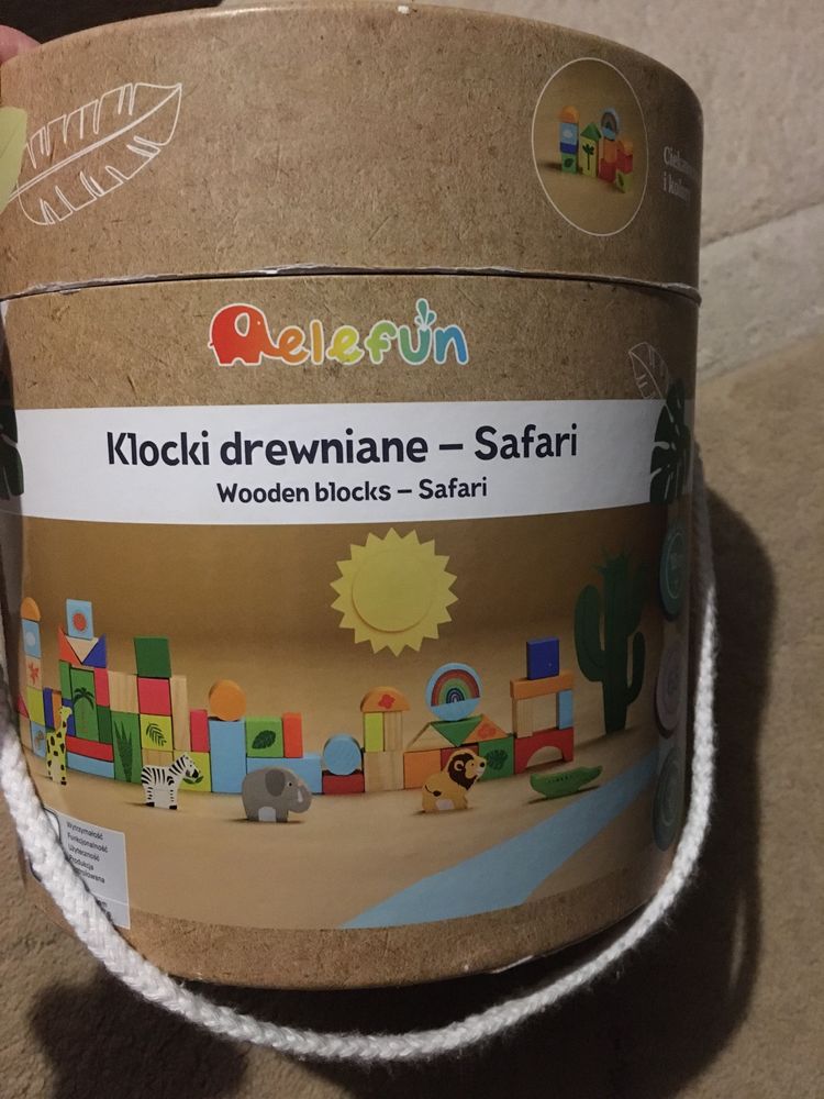 Klocki drewniane Safari - Elefun