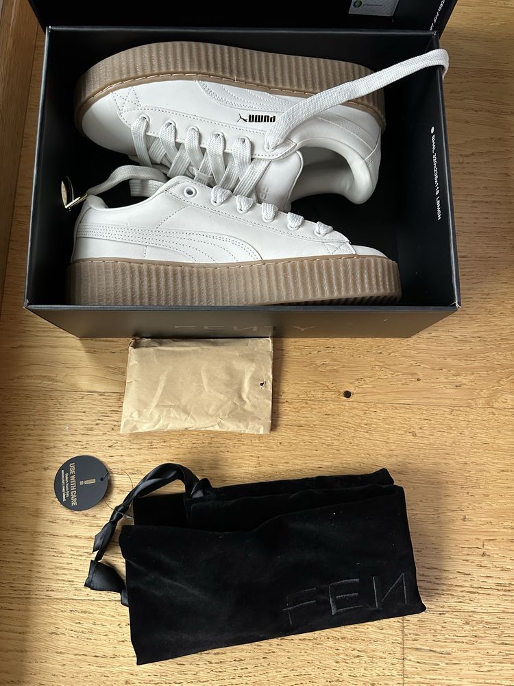 Buty adidasy sneakersy Puma Fenty creeper phatty nubuck 42 warm white