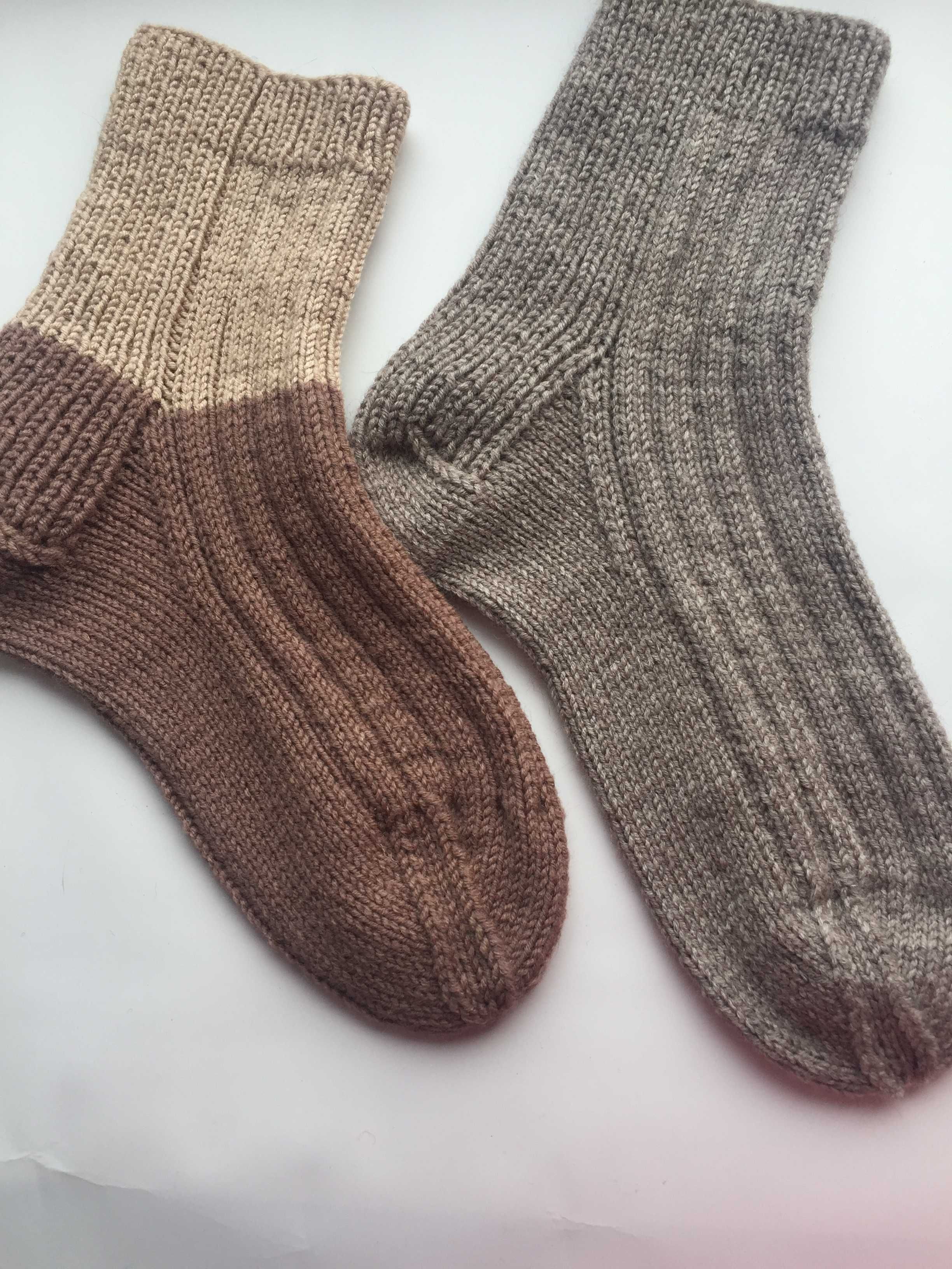 Вязаные носки, шкарпетки в'язані з турецької пів вовни XL