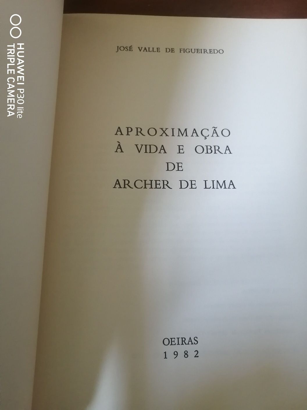 Aproximação à vida e obra de Archer de Lima