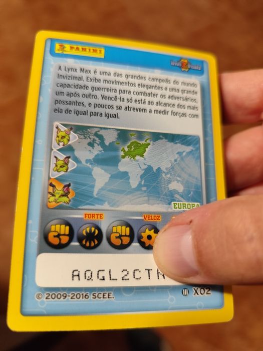 Cartas INVIZIMALS  das edições especiais X