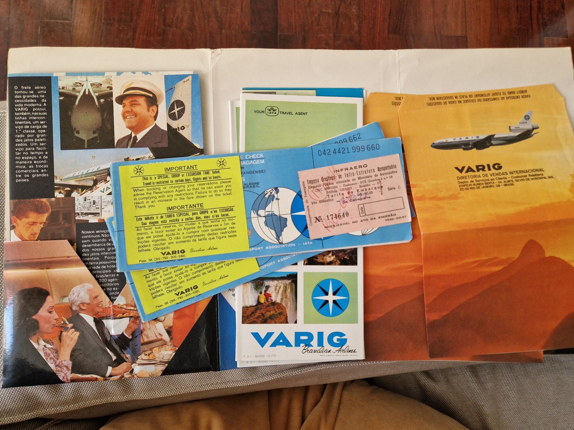 Aviação onboard Varig 1977