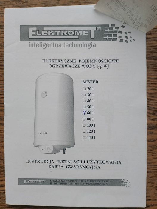 Elektryczny podgrzewacz do wody