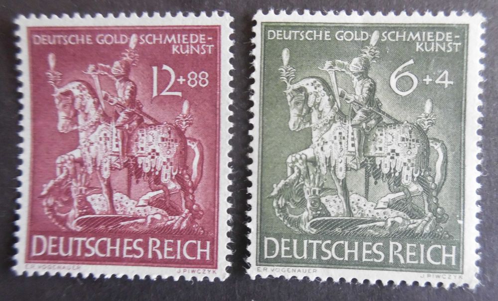Selos Alemanha Nazi 1933/45- Série Completa Cavaleiro Teutónico NOVOS