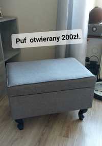 Puf otwierany szary