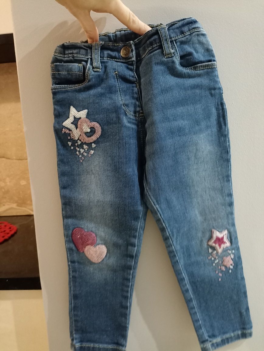 Spodnie jeansowe miękkie 92