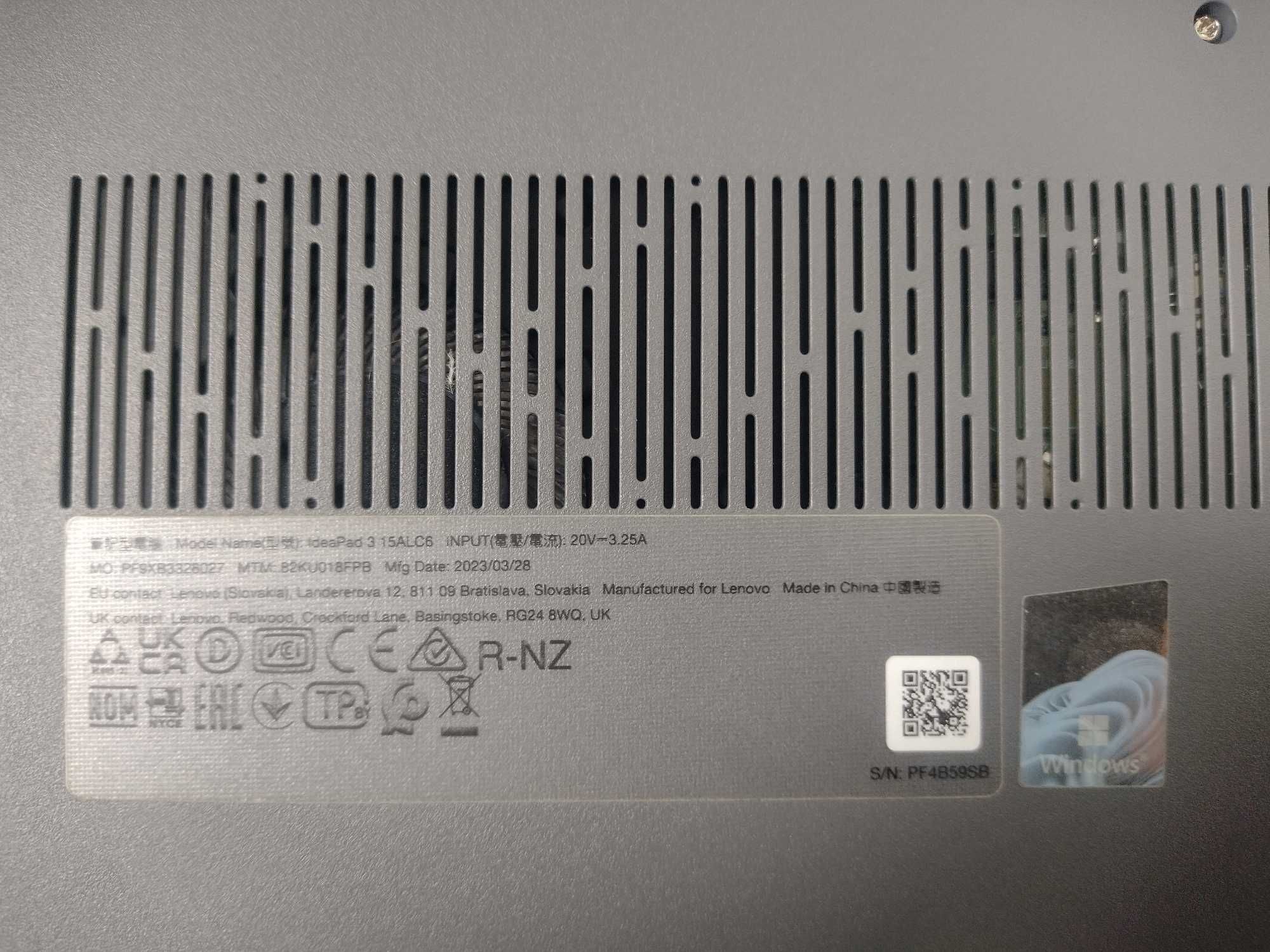 Notebook Lenovo IP3 15ALC6