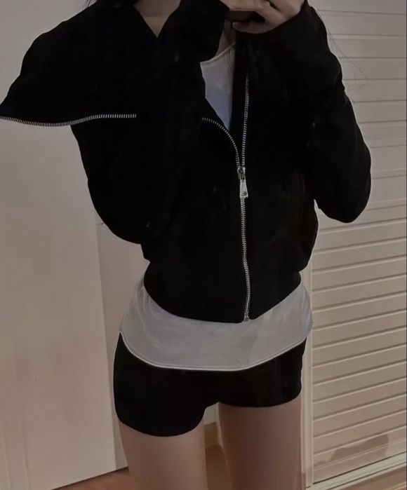 Кофта y2k лонг vintage чёрная sk8 drill Jaded London adidas archive