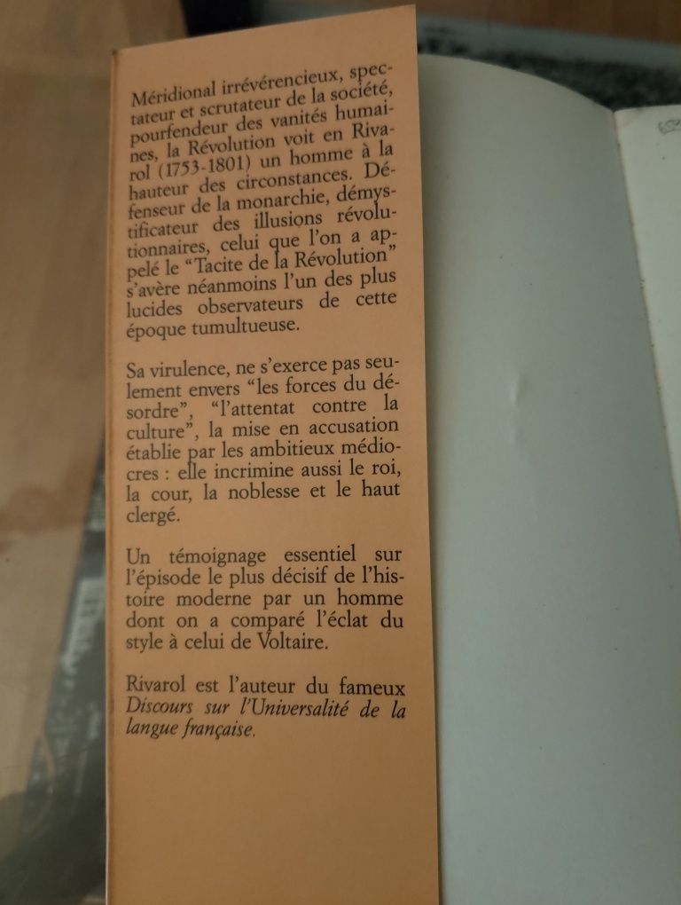 Journal politique national Antoine de Rivarol