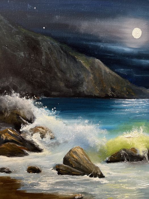 Картина  « Море вночі», олія, полотно на підрамнику, лак, 50 х 60