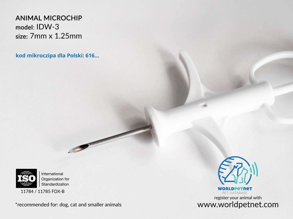Mikroczip RF-IDW-3 (kod 616) 7mmx1.25mm MIKRO