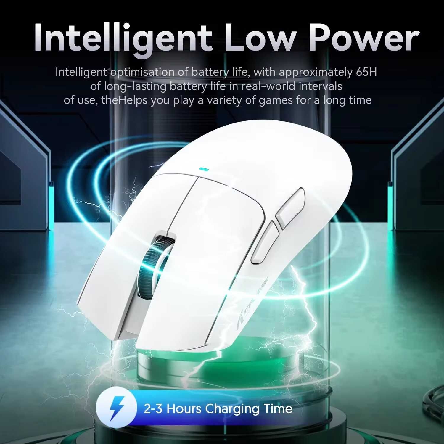 Игровая мышь Attack Shark X11 PAW3311 Bluetooth White