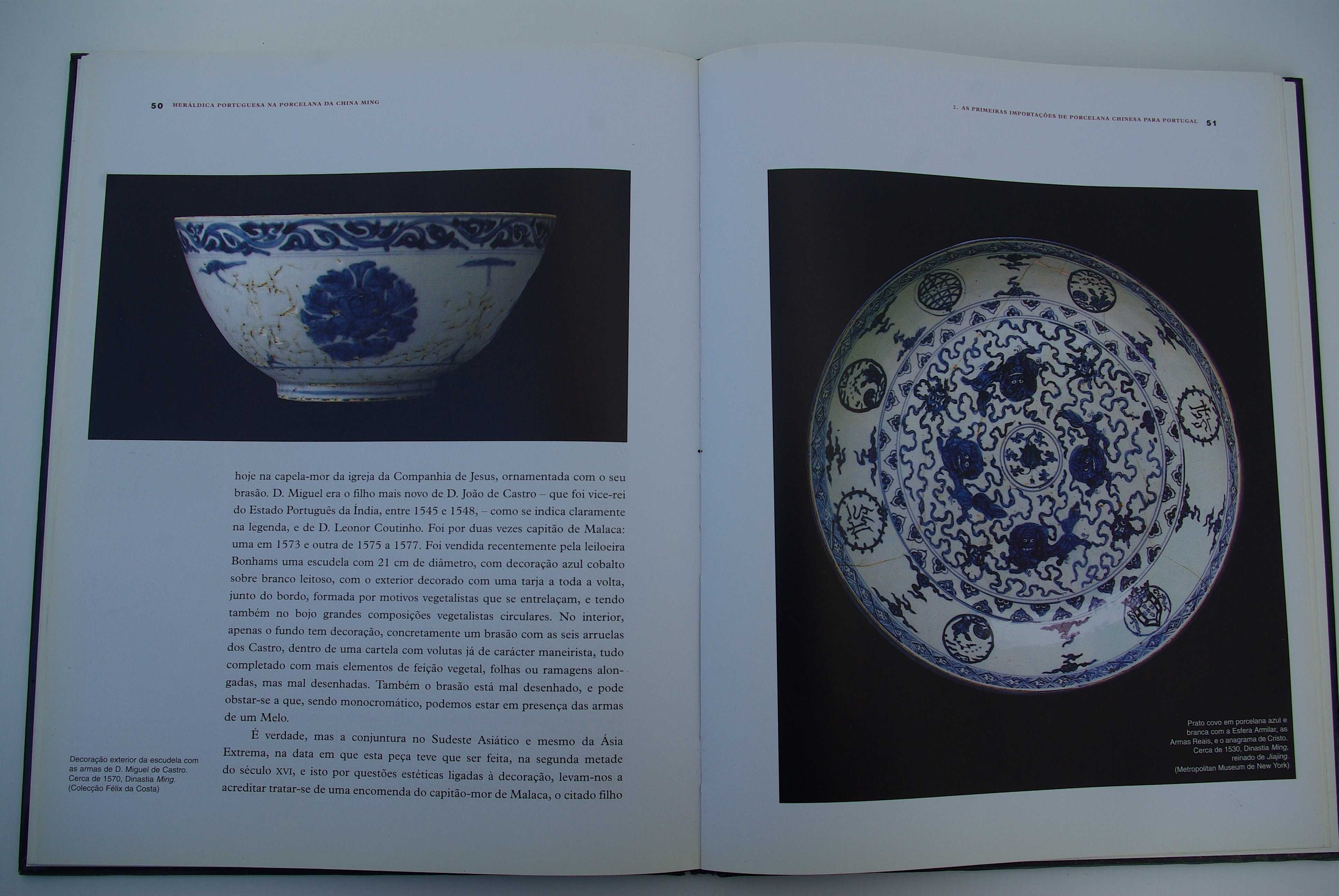 Heráldica Portuguesa na porcelana da China Ming de Pedro Dias. 2010
