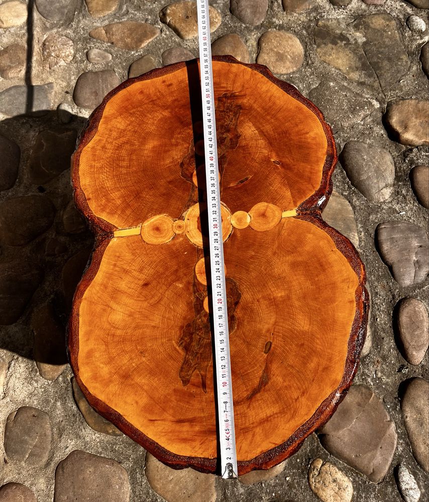 Krzesło drewniane podwójne z drewna handmade