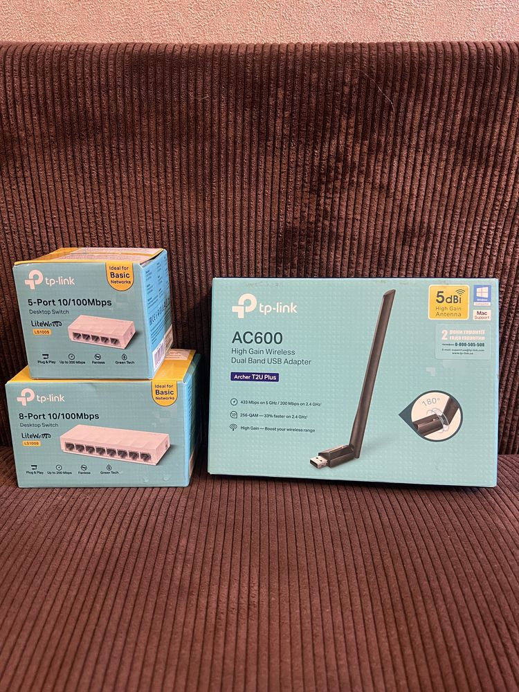 Tp Link usb wifi адаптер AC 600, 8port