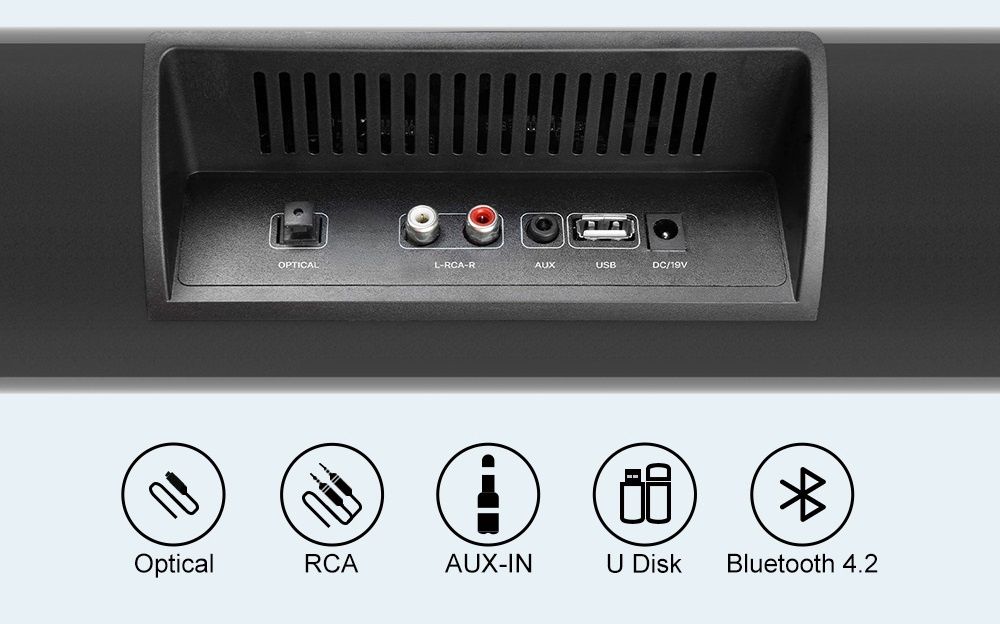 GRANDE Soundbar 100w Bluetooth AUX Optico USB Televisão Telemovel NOVO