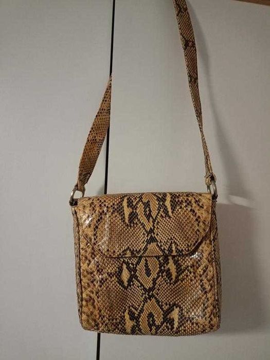 Красива сумка зі шкіри пітону в руку/на плече