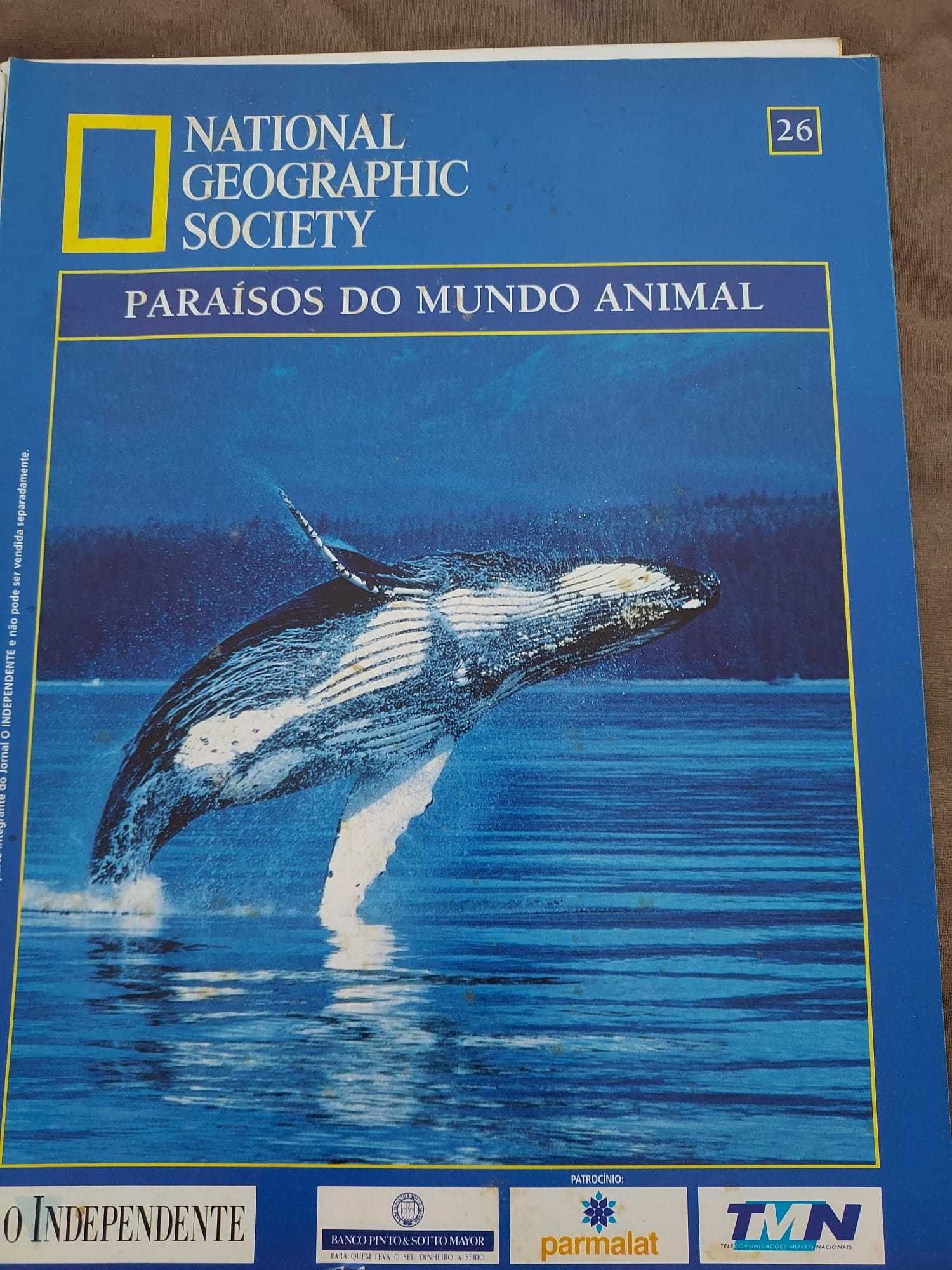 Livro (26 Fascículos) "Paraísos do Mundo Animal, National Geographic