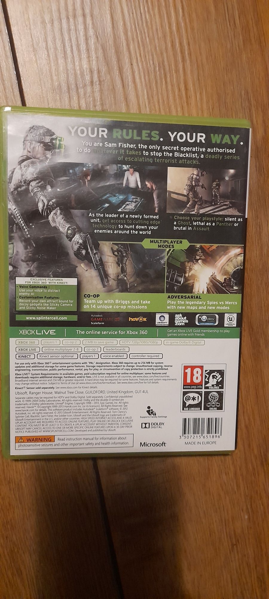 Splinter Cell Blacklist xbox360