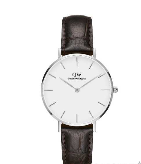 Zegarek damski Daniel Wellington Srebrny skórzany pasek Nowy prezent