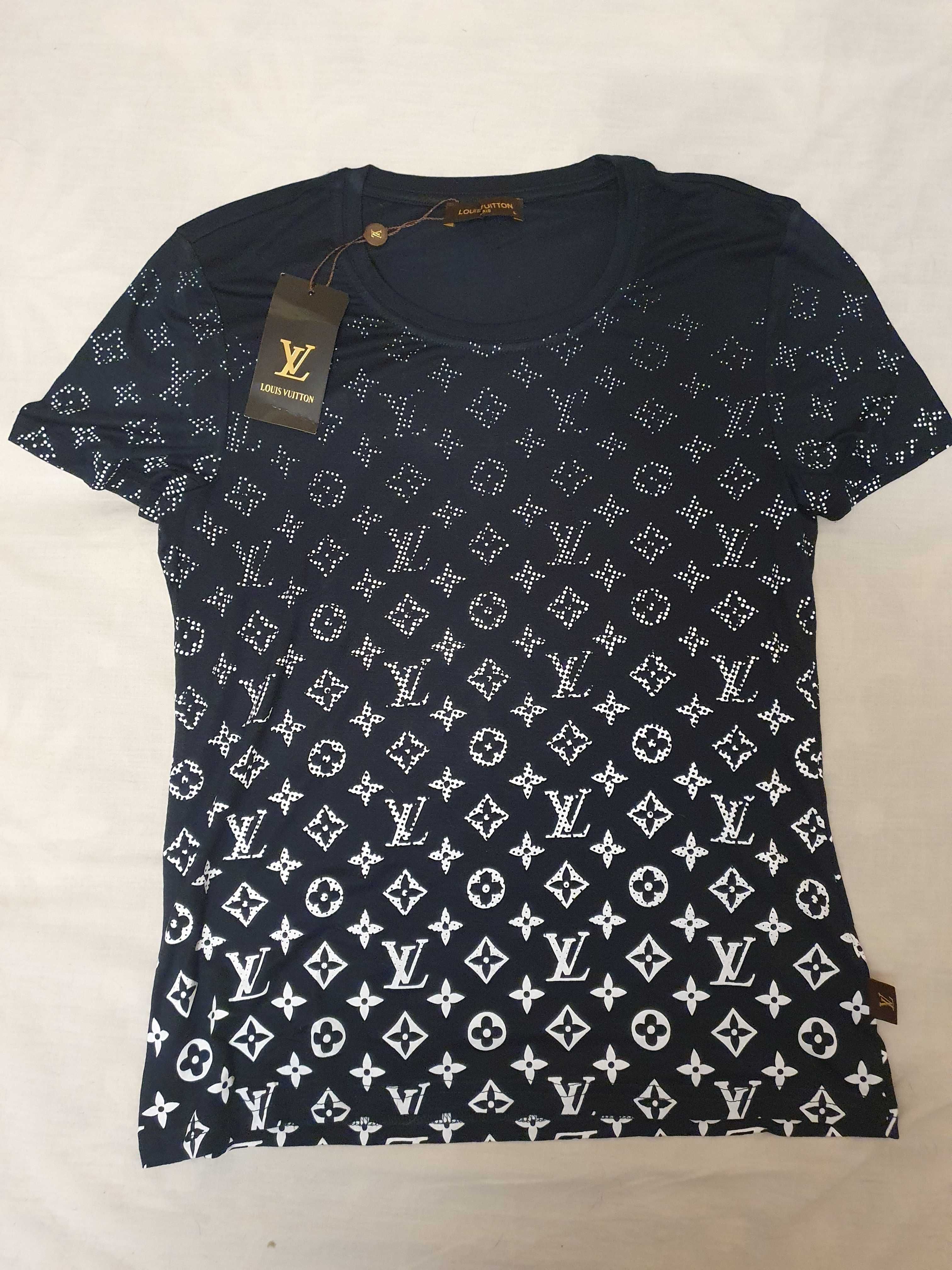 NOWA koszulka damska Louis Vuitton L t-shirt LV piękna lekka na lato