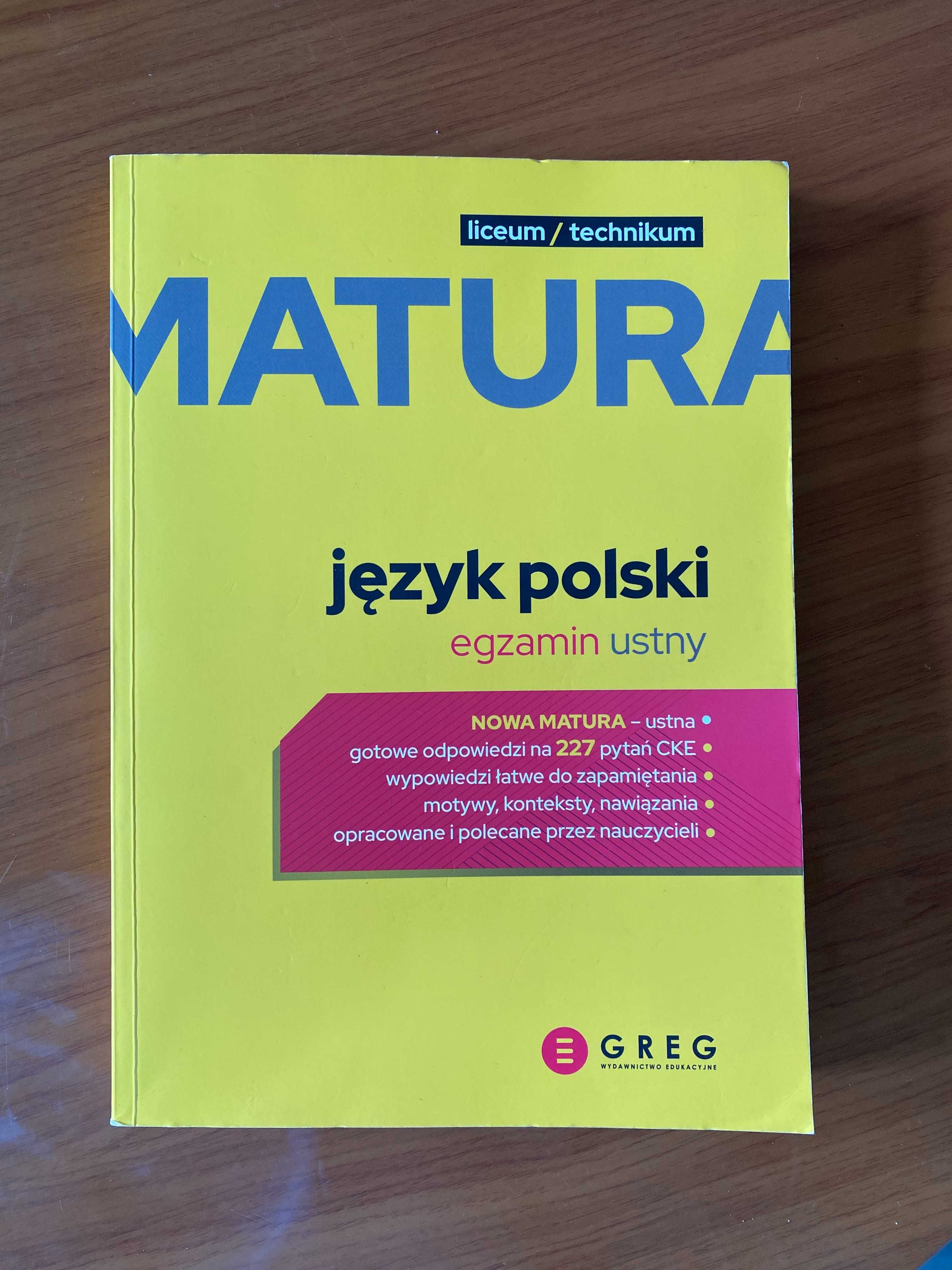 Matura język polski. Repetytorium maturalne. Egzamin ustny. GREG