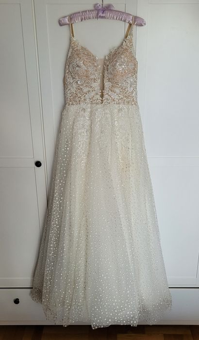 Suknia slubna 2w1, 36, narzutka i gratisy