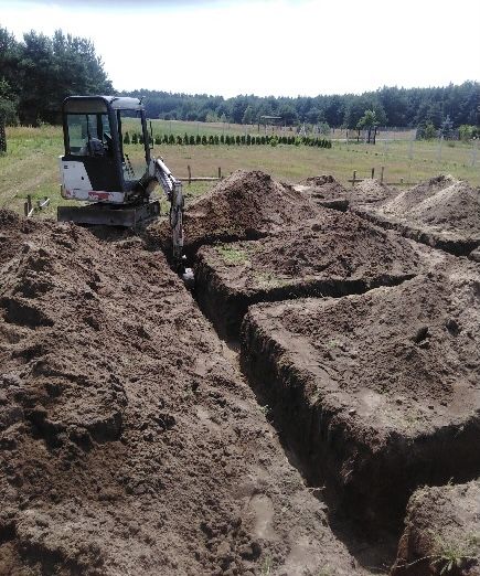 WOLNE TERMINY! Usługi minikoparką + wywrotka do 3,5 t+uslugi wiertnicą