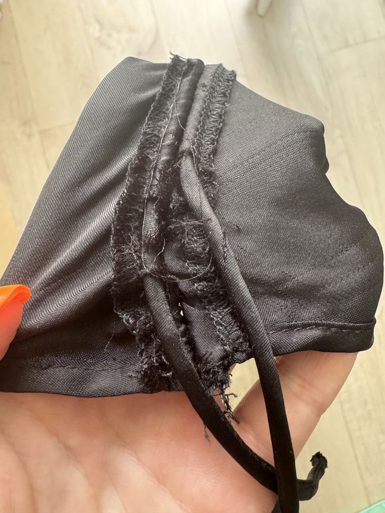 Sukienka mini midi àla satynowa satyna odkryte plecy wiązania oversize