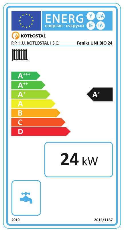 Kocioł na pellet Feniks UNI BIO 24 kW z podajnikiem pelletu