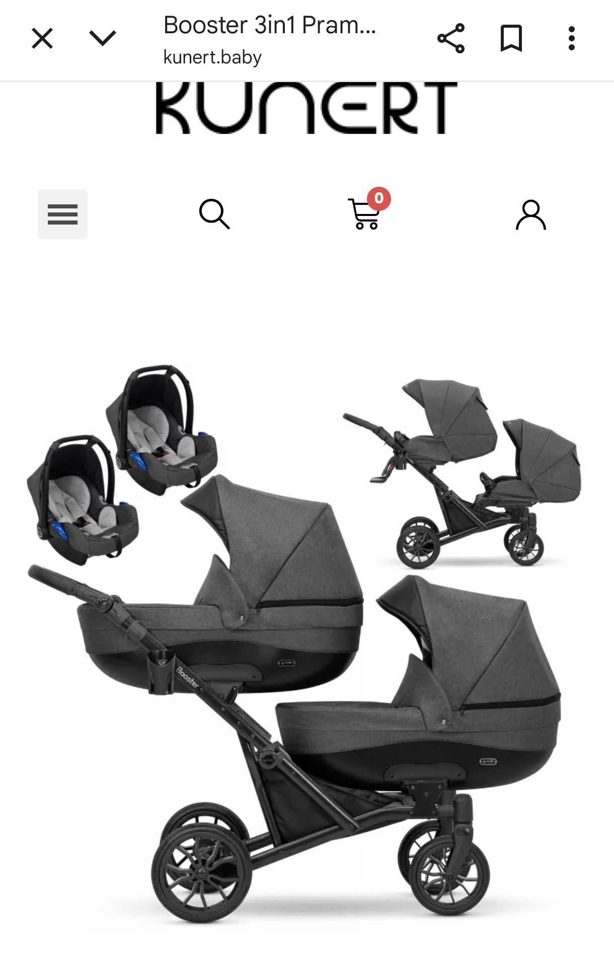 Carrinho Trio gêmeos