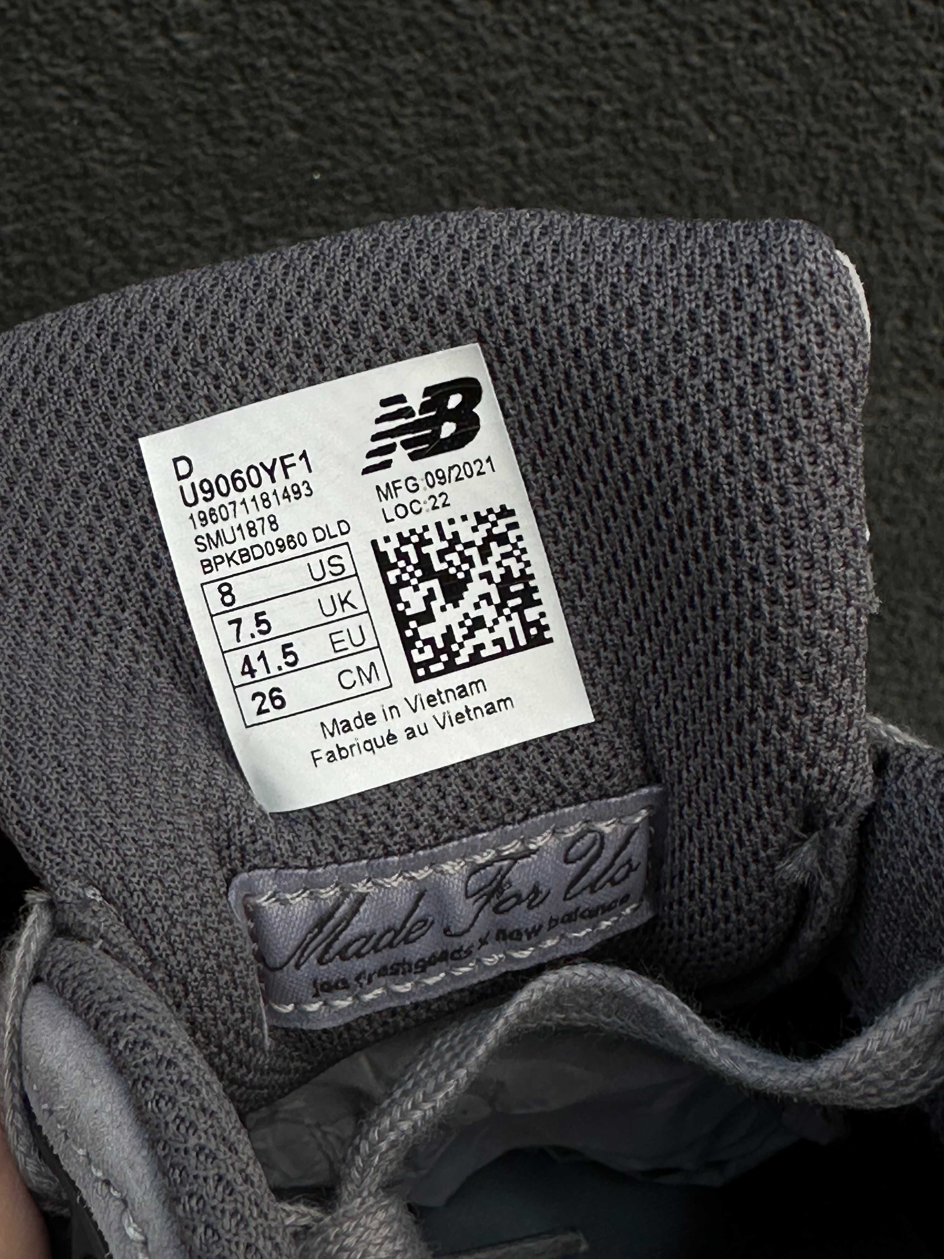 ‼️ Кросівки New Balance 9060 x Joe Freshgoods Dark Gray