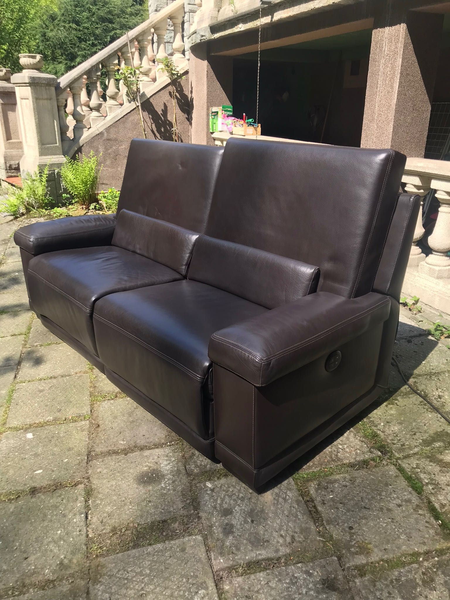 Sofa skórzana z funkcja relaks