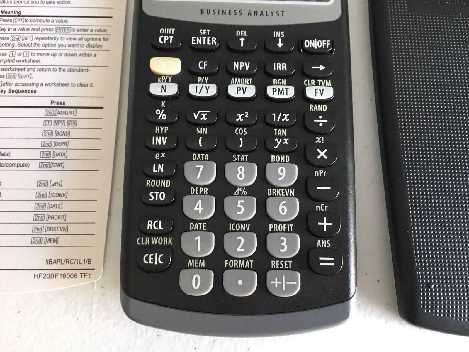 Фінансовий калькулятор Texas Instruments TI BA II Plus вживаний
