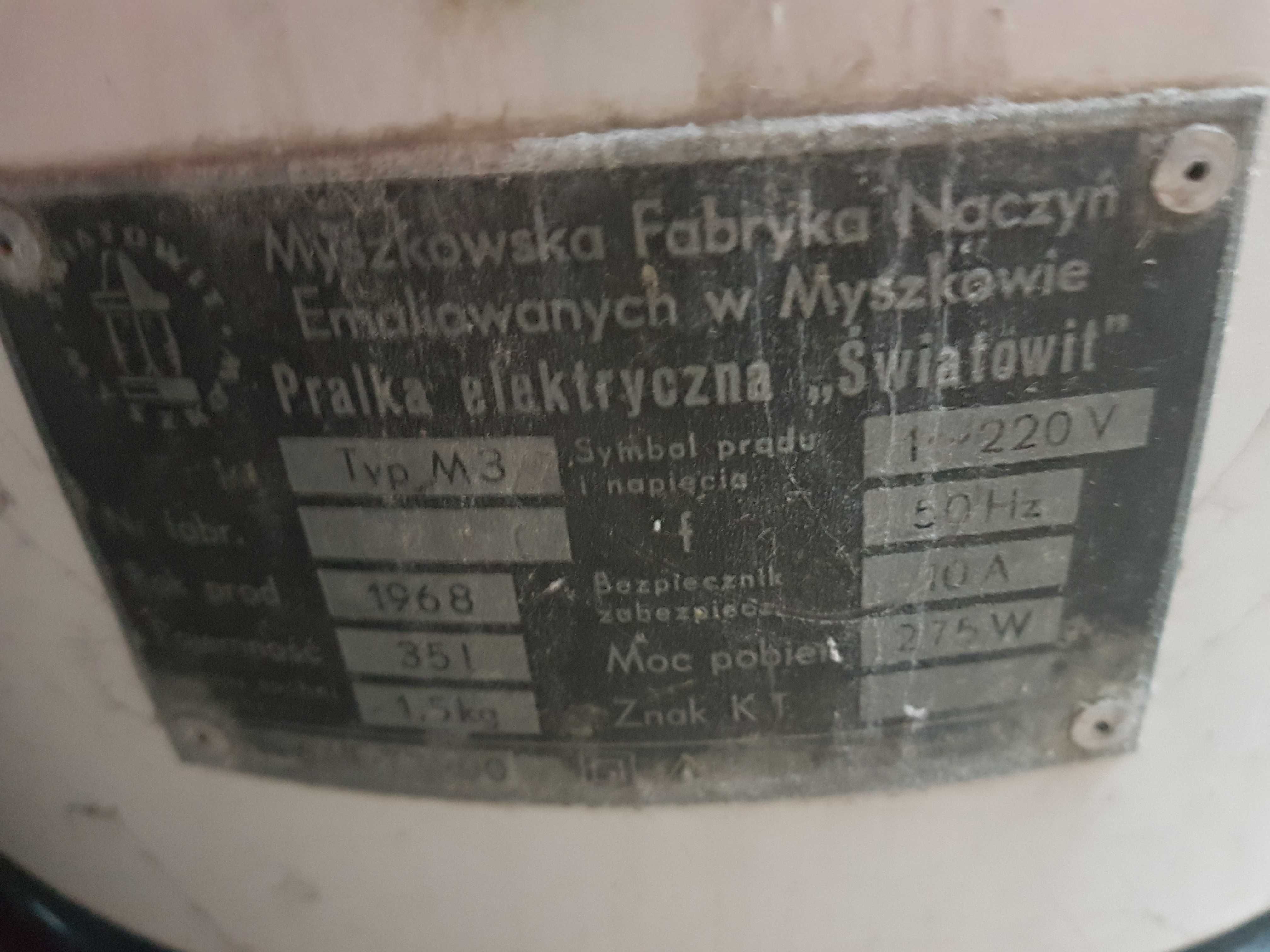 pralka polska światowit z 1968r perełka PRL