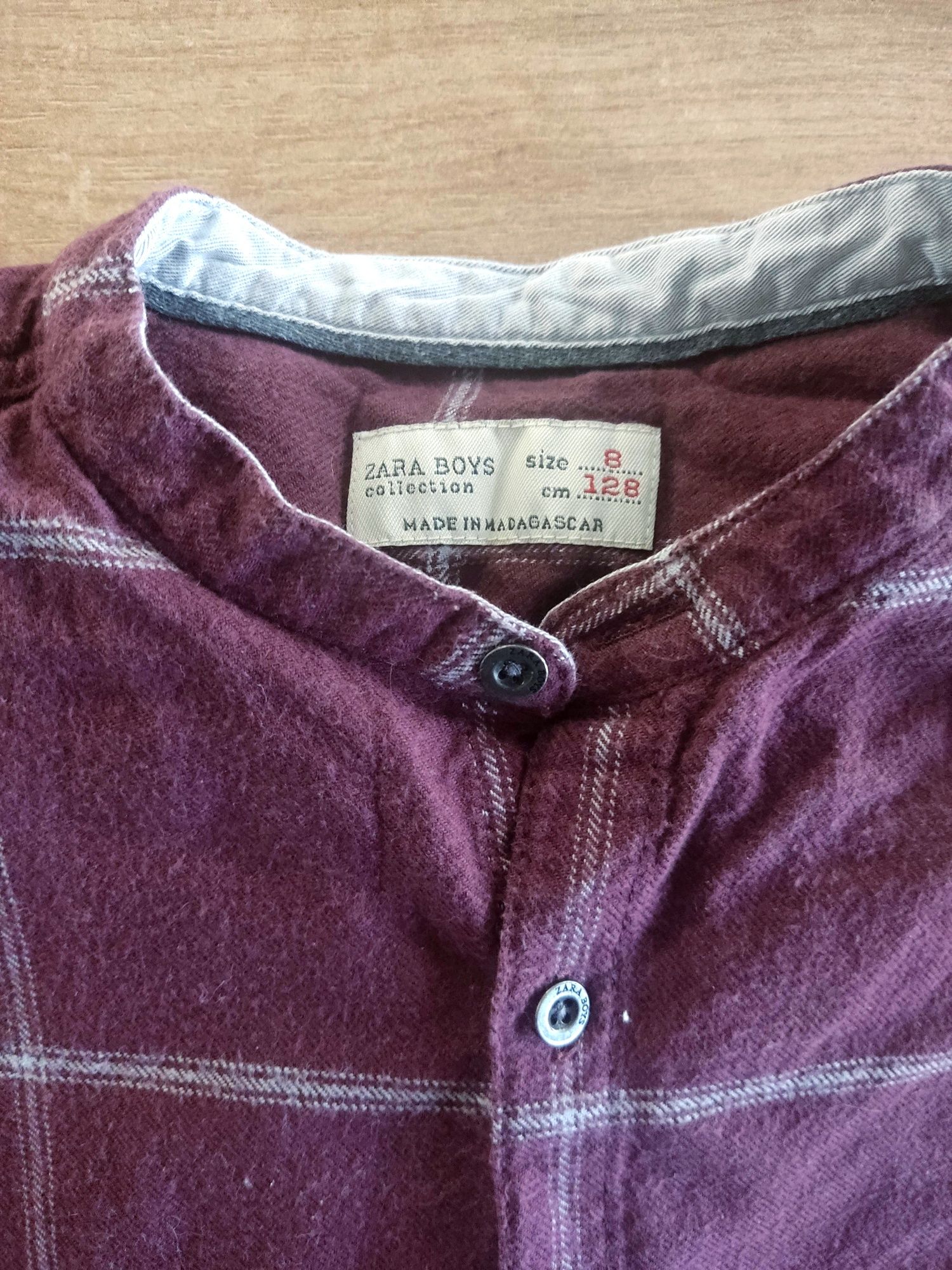 Mięciutka flanelowa koszula w kratę ZARA BOYS r.128