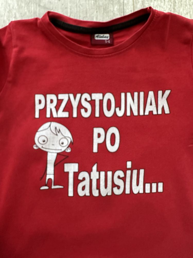 Czerwona koszulka Przystojniak po Tatusiu