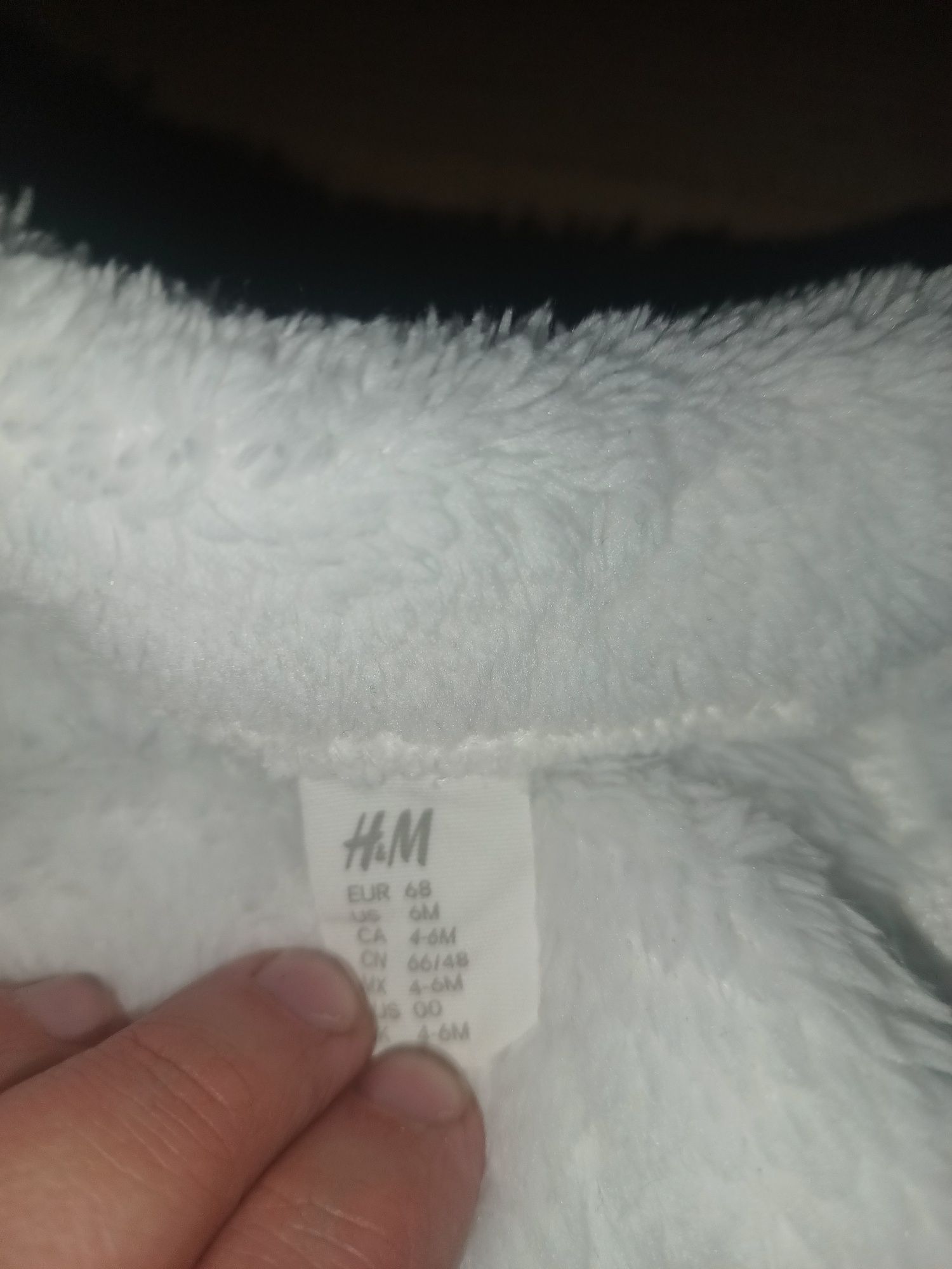 Misiowa bluza jak nowa biała bez kaptura h&m 68cm super też jak kurtec