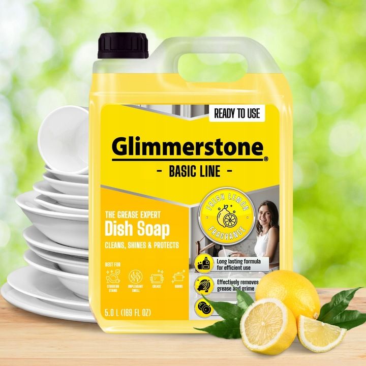 Glimmerstone Płyn Żel Do Mycia Naczyń Cytrynowy Nowoczesna Formuła 5L