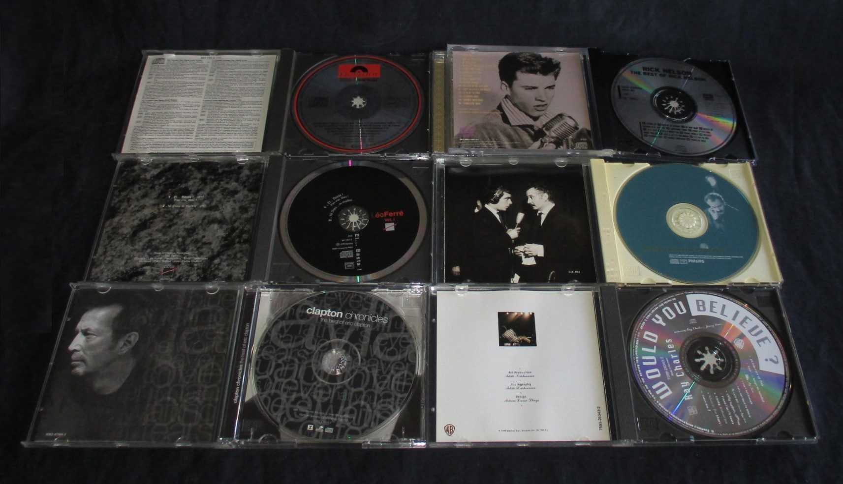 CD's Música Vários Léo Ferré Georges Brassens Eric Clapton Vinicius